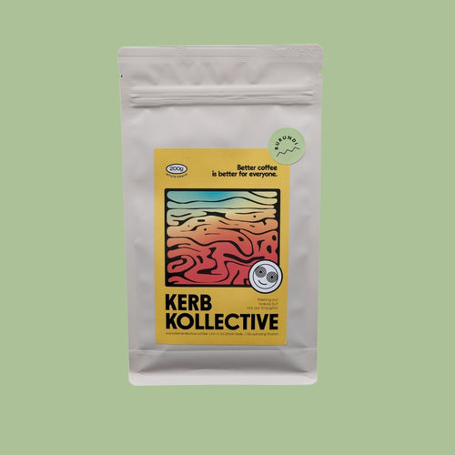 a 200g bag of Migoti from Burundi. Roasted by Kerb Kollective in Cambridge