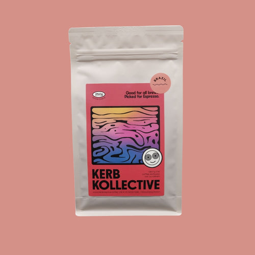 a 250g bag of Samba Reserve speciality coffee from Cambridge roasters Kerb kollective
